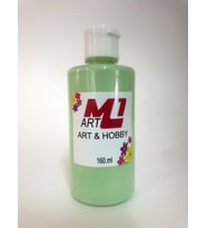 M1 ART  Akrilik Boya 140. gr--9 Renk Seçeneği, Ahşap, Tuval, Seramik , Duvar ,taş (Yeşil)