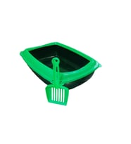 Kardelen Pet Açık Kedi Tuvaleti ( Kürek Hediyeli ) (Yeşil)