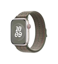 Apple Watch 44mm Kordon 2023 Point Hasır Kordon Strap Kayış (Koyu Yeşil)