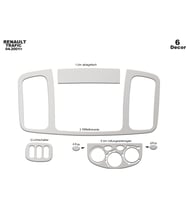 Meriç® Renault Trafic Ön Torpido Kaplama Maun 6 Parça 2001-2006 (Alüminyum)