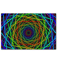 Cakapuzzle İçiçe Sarmal Renkli Kareler  Puzzle Yapboz MDF (Ahşap) (500 Parça)