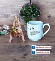Sevgiliye Hediye Kupa Bardak Beyaz ve Fotoğraflı Ahşap Anahtarlık Hediye (Model 5)