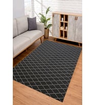 Dijital Kaymaz Taban Yıkanabilir Renkli Salon Halısı Mutfak Halısı Yolluk ND-SD-170 (Siyah)