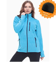 Ghassy Co. Kadın Tam Fermuarlı Polar Ceket 24 Renk (Turkuaz)