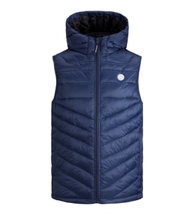 Jack & Jones Erkek Kapüşonlu Şişme Yelek HERO HOODED - 12211789 (Lacivert)