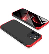 Apple iPhone 13 Pro Kılıf Zore Ays Full Koruma Kılıf (Siyah-Kırmızı)