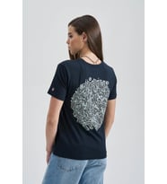 Brainstorming Kadın Baskı Taş T-Shirt (Lacivert)
