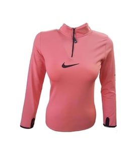 Nike 0740 Kadın Yarım Fermuarlı Dalgıç Sweatshirt - Gül Kurusu - ST00159-Gül Kurusu-L (Turuncu)