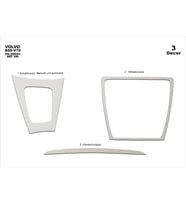 Meriç® Volvo S60 / V70 Ön Torpido Kaplama Maun 3 Parça 2005-2009 (Alüminyum)
