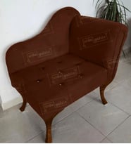 Yeni Model Ters Kol Tekli Köşe Koltuğu Josefin Bench Ceviz Ayak (Kahverengi)