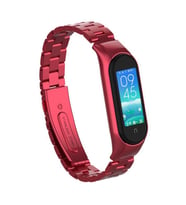 Xiaomi Mi Band 6 Kordon Klipsli Metal Kordon 04 (Kırmızı)