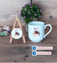 İsme Özel Doğum Günü Hediyesi Kupa Bardak Kırmızı ve Ahşap Anahtarlık Hediye (Model 4)