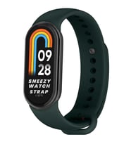 Sneezy Mİ Band 8 İle Uyumlu PureLux Soft Silikon Kordon (Haki)