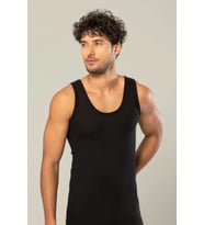 Erdem Erkek Penye Klasik Askılı Atlet 1100 - 6 Adet (Siyah)