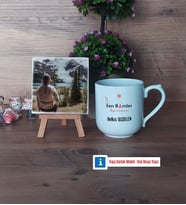 Fen Bilimleri Öğretmeni Fotoğraflı Dekoratif Taş, Kupa Bardak Beyaz Hediye (Model 5)