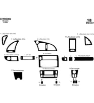 Meriç® Citroen Xsara 2 Ön Torpido Kaplama Maun 18 Parça 1999-2006 (Piano Black)