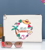 BK Gİft Yaz Temalı-4 Astarlı Portföy Çanta 30x21cm(12 Renk Seçeneği), Baskılı El Çantası, Organizer Çanta (Ham)