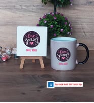 Love Yourself Dekoratif Taş, Kupa Bardak Kırmızı Hediye (Model 8)