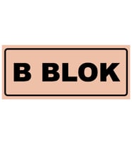 B BLOK YAZILI YÖNLENDİRME LEVHASI (Bakır)