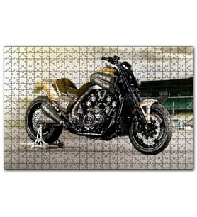 Cakapuzzle Özel Max Yamaha Siyah Sarı Görsel  Puzzle Yapboz MDF (Ahşap) (1000 Parça)