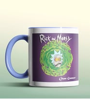 Kişiye Özel Rick and Morty Rick 3 Beyaz Renk Kupa (Mavi)
