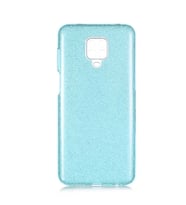 Xiaomi Redmi Note 9S Kılıf Zore Shining Simli Silikon Kılıf (Mavi)