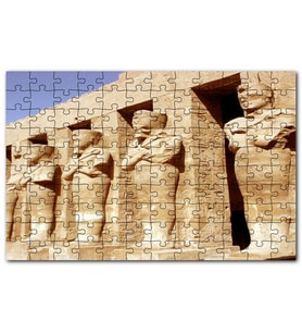 Cakapuzzle Antik Mısır Tapınağın Muhafızları Heykeller Puzzle Yapboz MDF (Ahşap) (500 Parça)