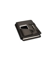 Organizer Ajanda Telefon Kılıflı Tarihli Çizgili 168 Yaprak 17x24 Defterli Rainbow Vegan 20x26 cm (Siyah)