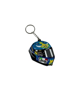 Mini Silikon Kask Anahtarlık (Mavi-Sarı)
