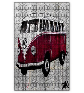 Cakapuzzle Volkswagen Minibüs Puzzle Yapboz MDF (Ahşap) (1000 Parça)