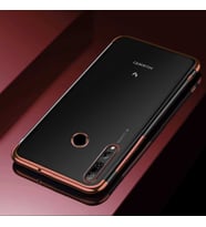 Huawei Y9 Prime 2019 Kılıf Zore Dört Köşeli Lazer Silikon Kılıf (Rose)