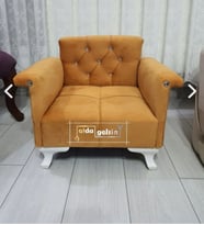 Chester Dekoratif Çocuk Koltuğu (Hardal Sarısı)
