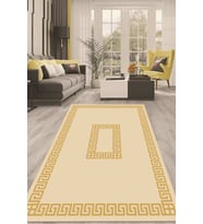 Dijital Kaymaz Taban Yıkanabilir Modern Renkli Salon Halısı Mutfak Halısı Yolluk ND-HT-595 (Gold)