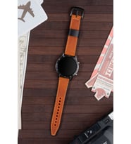 vagave Huawei Watch Gt Gt2 Gt2e Gt2pro Gt3 Gt3pro Ultimate Deri Kordon 46 -22mm dıshuawei (Hardal)