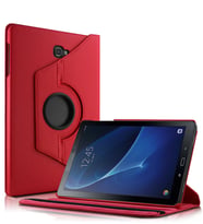 Microsonic Samsung Galaxy Tab A 10.1'' T580 Kılıf 360 Rotating Stand Deri (Kırmızı)