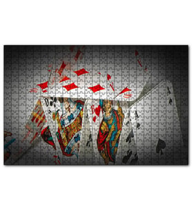 Cakapuzzle Uzun Yeleli Şahlanan At Görseli  Puzzle Yapboz MDF (Ahşap) (500 Parça)