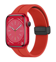 Microsonic Apple Watch Series 10 46mm Kordon Ribbon Line Turuncu Siyah (Kırmızı)