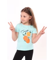 Toontoy Kız Bebek Baskılı Tişört (Mint Yeşili)