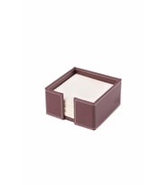 Masaüstü Deri Küp Notluk Desktop Organizer Rainbow Vegan 5x10x10 cm (Bordo)