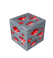 Minecraft Cevheri Taşınabilir Şarjlı Pilli Led Gece Lambası (Kırmızı)