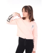 Toontoy Kız Çocuk Baskılı Sweatshirt (Pudra)