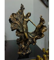 Dansçı kız ispanyol dansçı kadın dannsçı kadın biblo (Siyah-Sarı)
