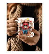 Süper Mario Baskılı 3D Tasarım Seramik Kupa Mug - Hediyelik Kupa Bardak (05)