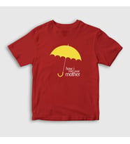 Presmono Unisex Çocuk Beyaz Umbrella How I Met Your Mother T-Shirt 196048tt (Kırmızı)