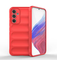 Galaxy A54 Kılıf Esnek TPU Oyuklu Arka Yüzey Tasarımlı Etnik Silikon Kılıf (Kırmızı)