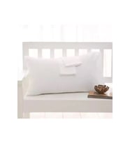 Pamuk Kumaş Kapaklı Yastık Kılıfı (2 ADET) 50 X 70 Cm (Beyaz)