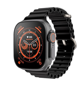 Pazariz Watch Ultra Gs8+ Akıllı Saat, 2.05 Inc Hd Ekran, Siri-bluetooth Hd Ses (Siyah)