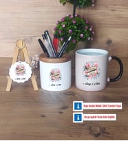 Anneye Hediye Hediye Sepeti Kalemlik, Kupa Bardak Sihirli, Ahşap Anahtarlık Hediye (Model 1)