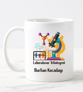LABORATUVAR Teknisyeni Kupa Bardağı (Beyaz)