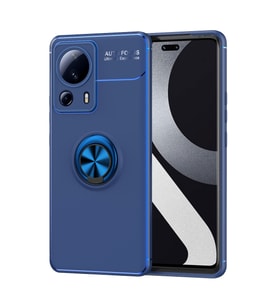 Xiaomi Mi 13 Lite Kılıf Zore Ravel Yüzüklü Silikon Kılıf (Mavi)